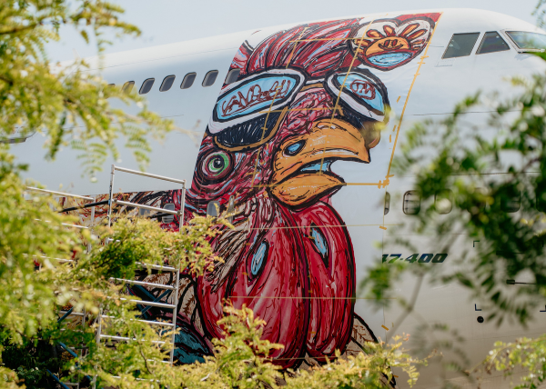 Boeing 747 by Corendon Becomes the Canvas for Artist Lieuwe van Gogh’s Mega Project